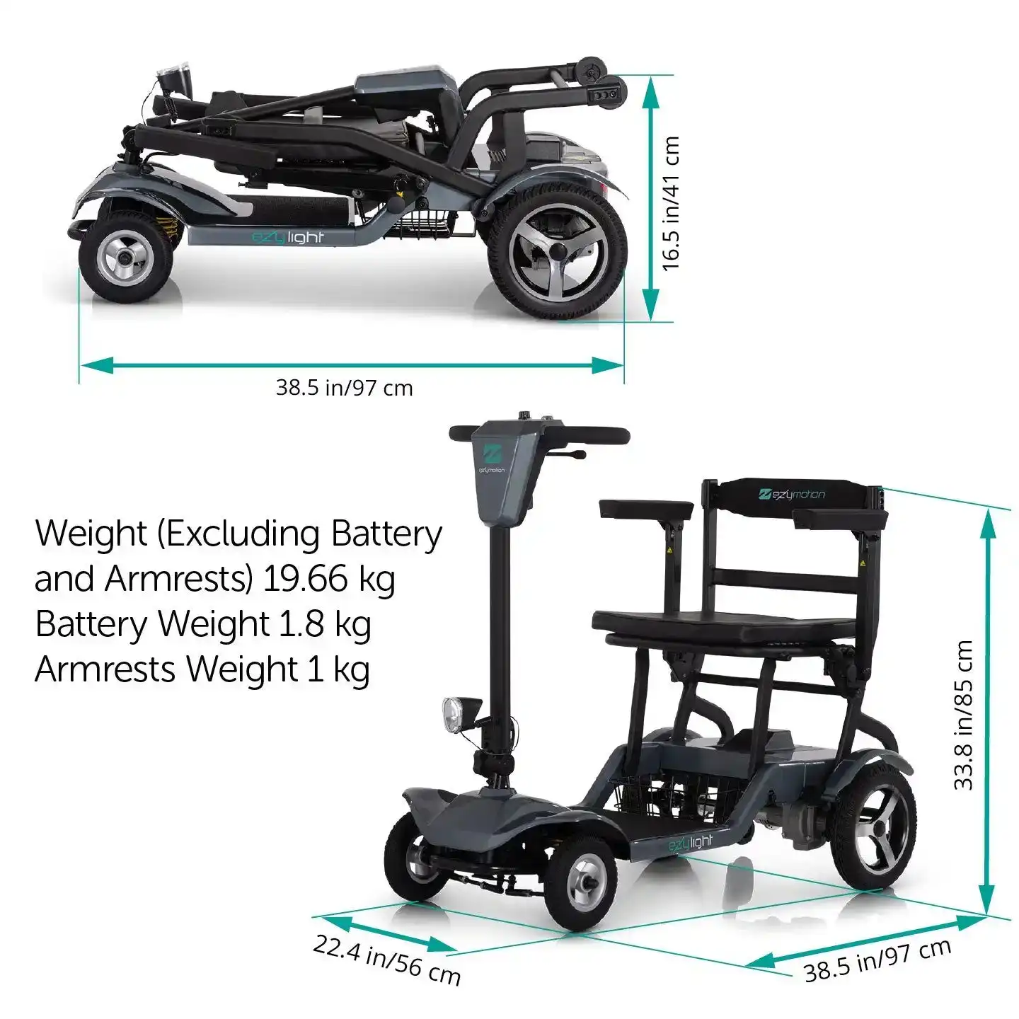 EZY LIGHT Portable Mobility Scooter - Image 5